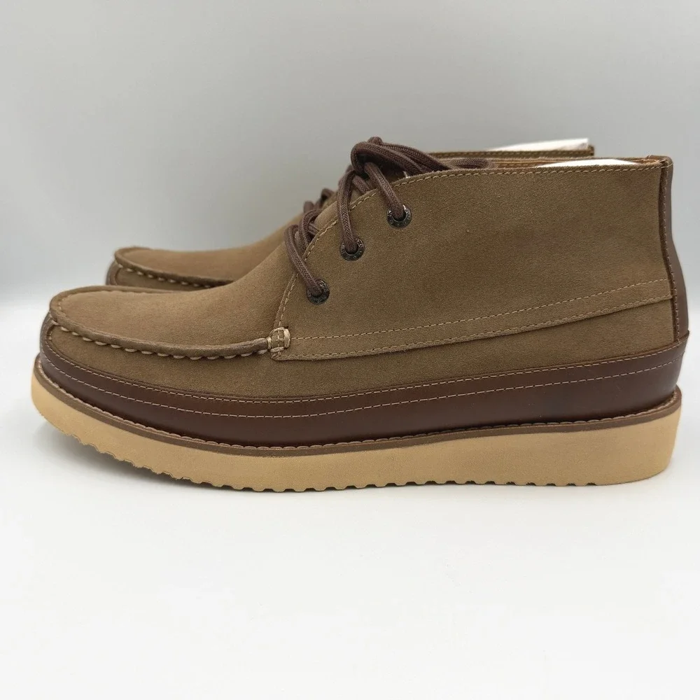 Dockers Calgary Supreme Comfort Boots Mens Taupe Moc Toe Chukka 9.5 **NEW**